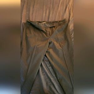 Women's Black Pinstripe Suit Pants